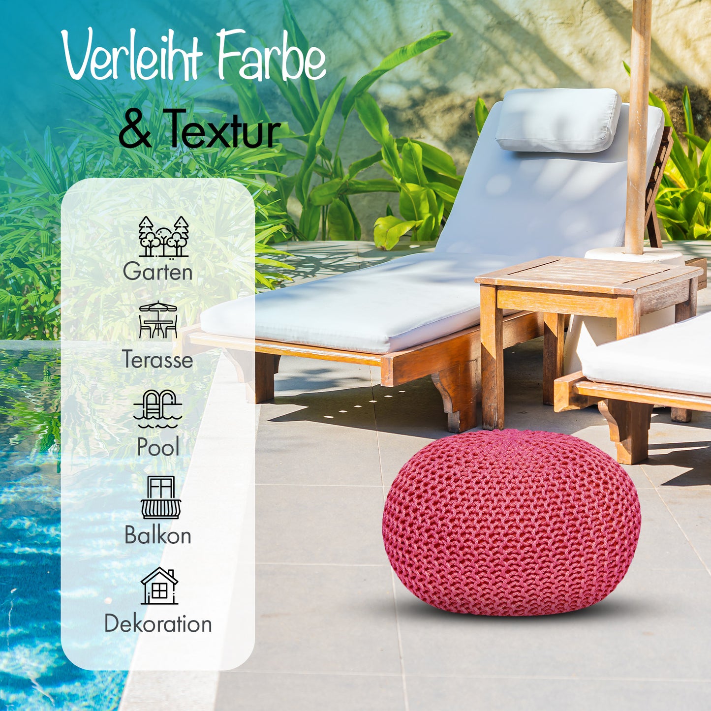 Neu: Premium Pouf Outdoor | ELYFLAIR®