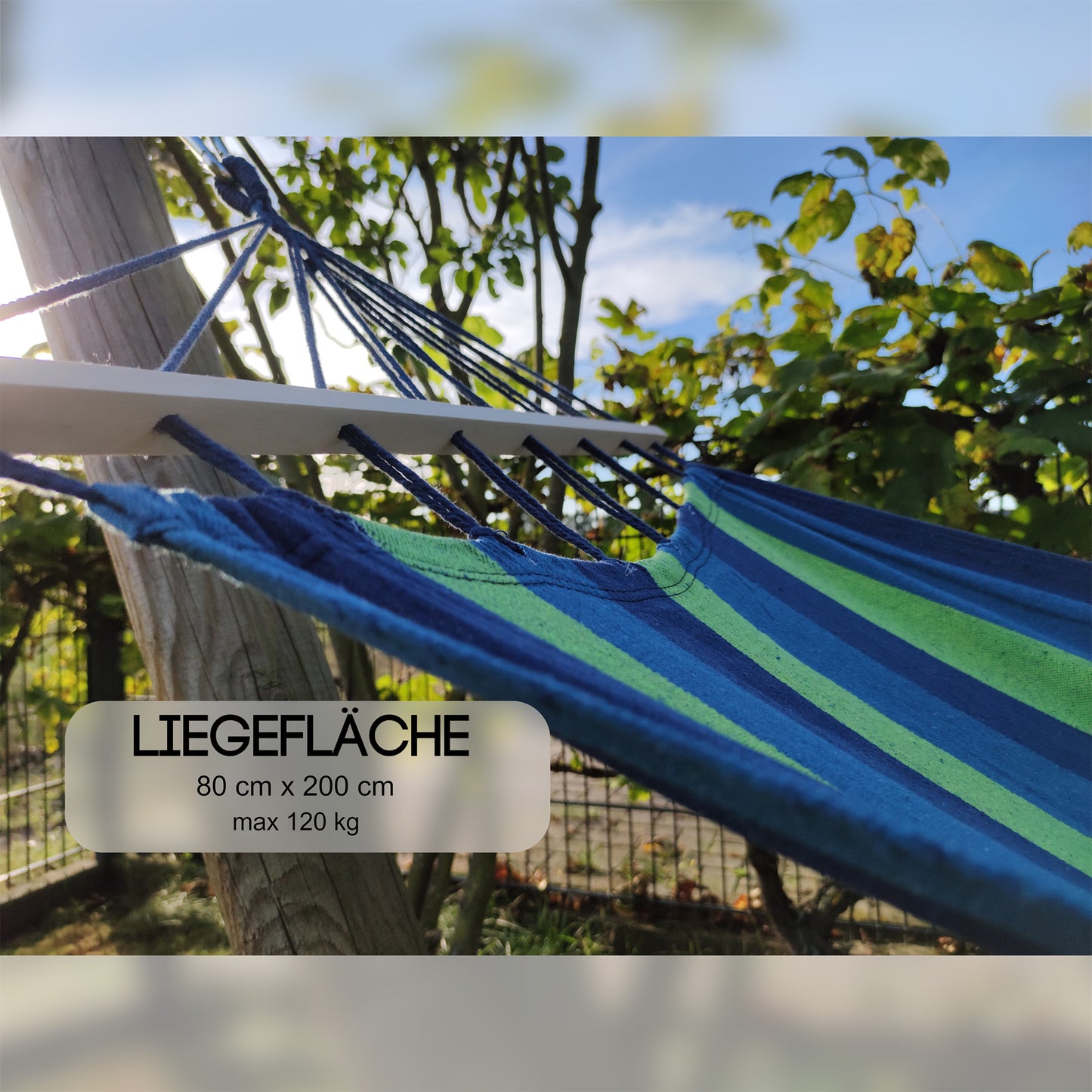Hängematte mit Gestell für den Garten | ELYFLAIR®