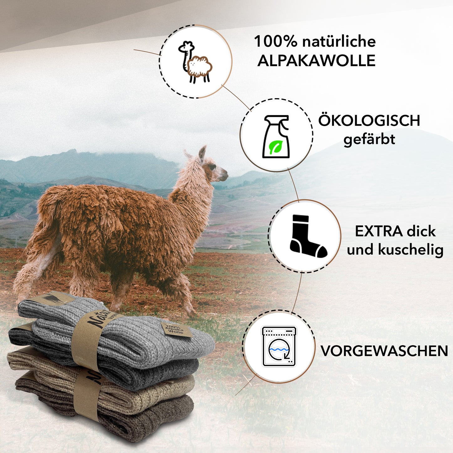 Alpaka Socken Extra Dick | SILKMARKS®