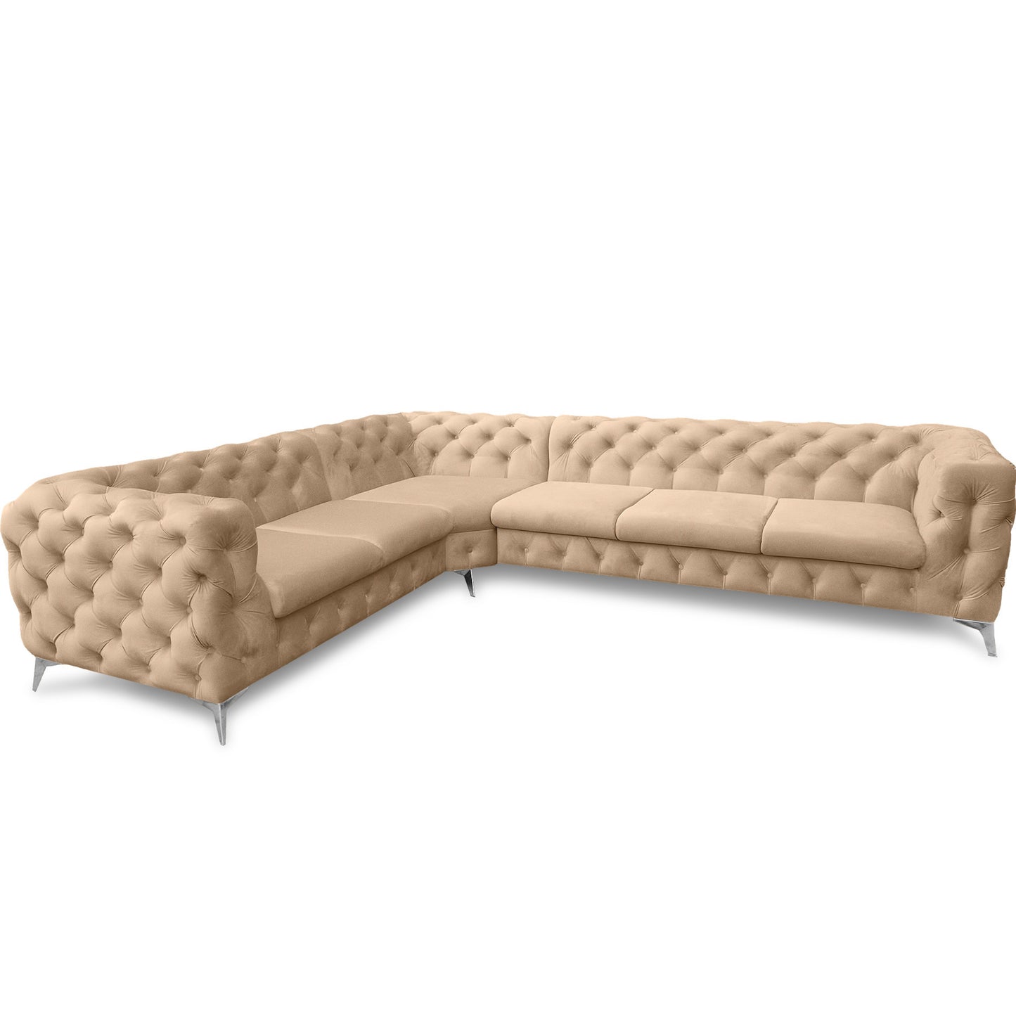 Chesterfield Ecksofa "Velvéria Royale" 323 x 262 cm | ELYFLAIR®