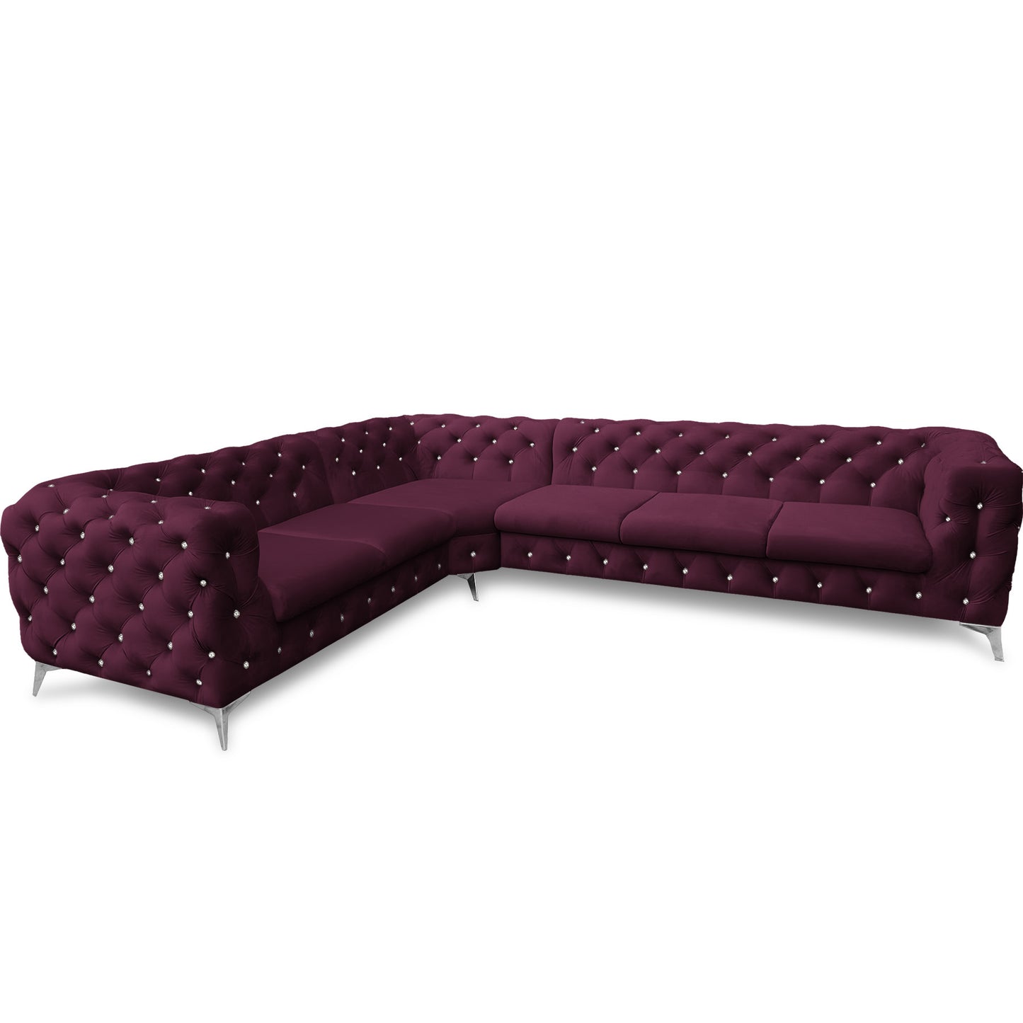 Chesterfield Ecksofa "Velvéria Royale" 323 x 262 cm | ELYFLAIR®