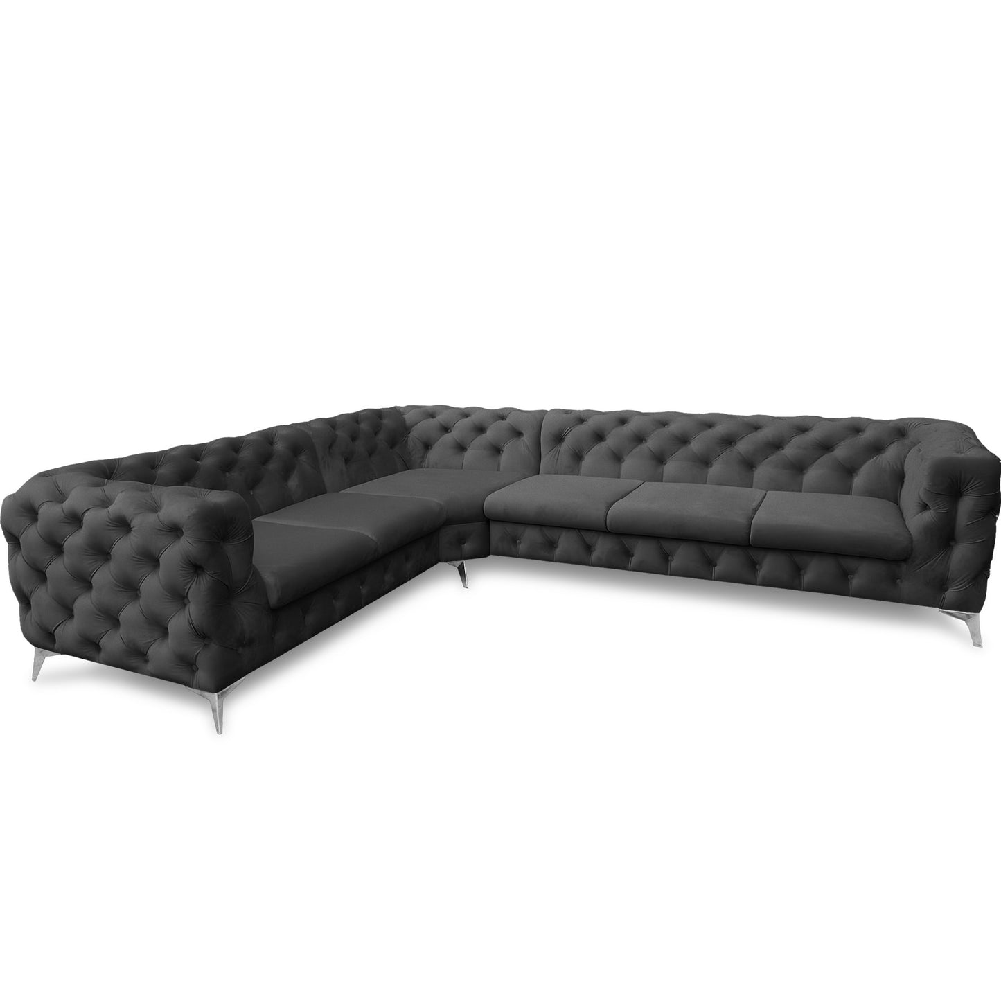 Chesterfield Ecksofa "Velvéria Royale" 323 x 262 cm | ELYFLAIR®