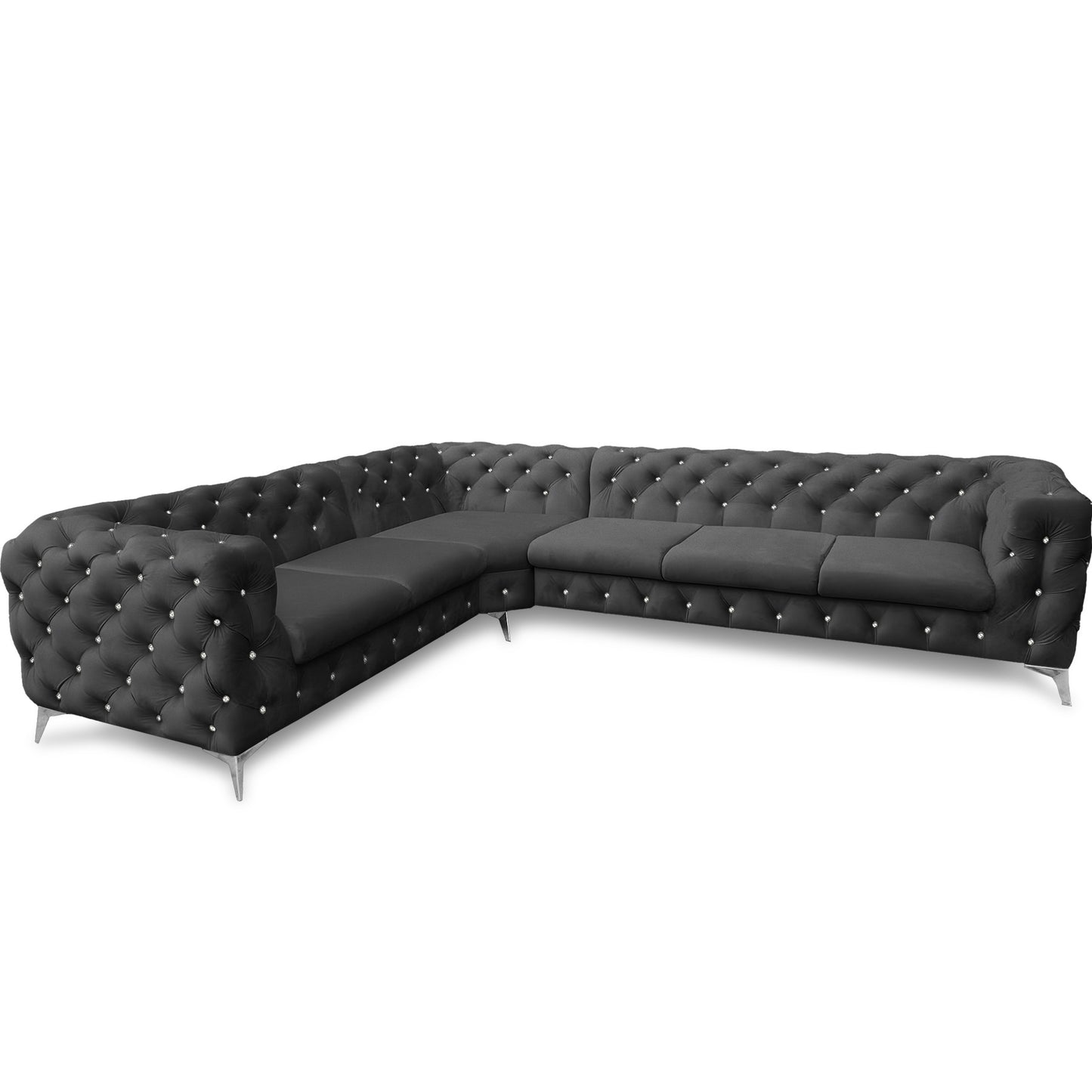 Chesterfield Ecksofa "Velvéria Royale" 323 x 262 cm | ELYFLAIR®