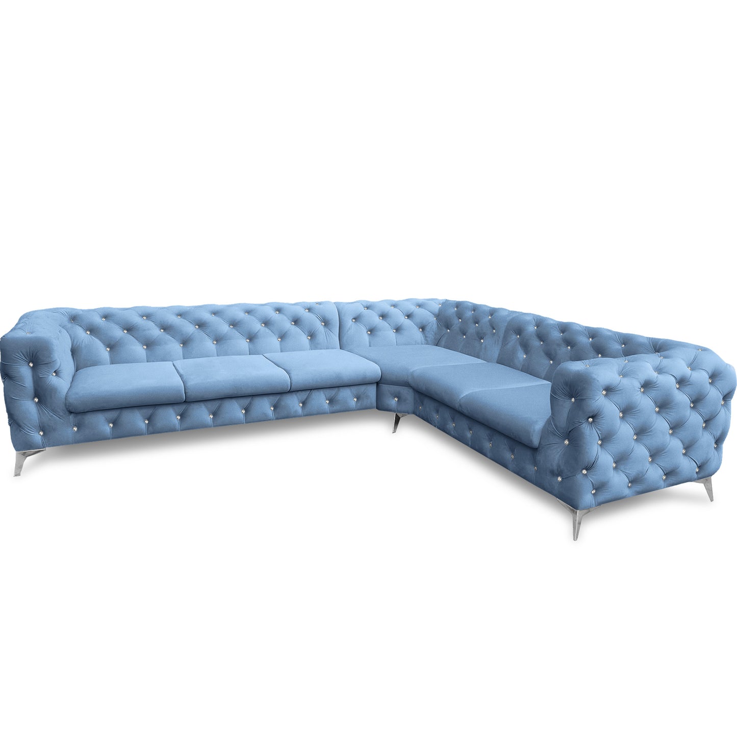Chesterfield Ecksofa "Velvéria Royale" 323 x 262 cm | ELYFLAIR®