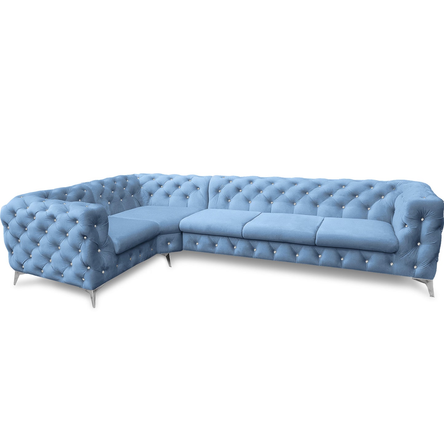 Chesterfield Ecksofa "Velvéria Royale" 323 x 202 cm | ELYFLAIR®