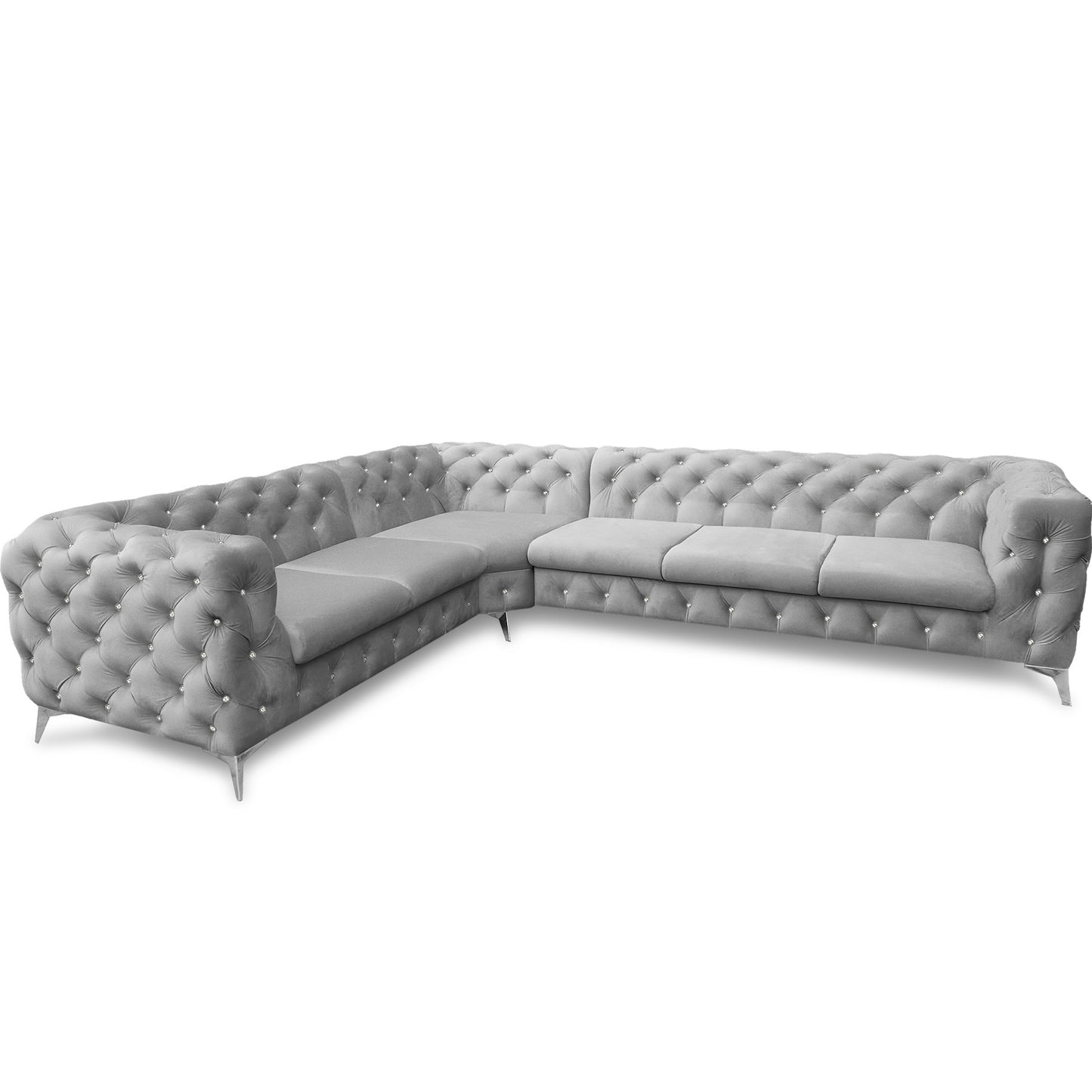 Chesterfield Ecksofa "Velvéria Royale" 323 x 262 cm | ELYFLAIR®