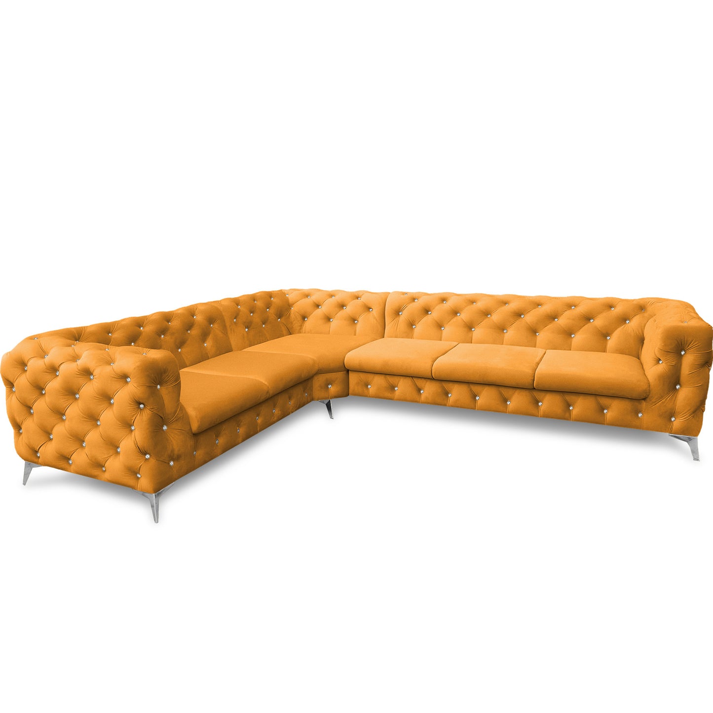 Chesterfield Ecksofa "Velvéria Royale" 323 x 262 cm | ELYFLAIR®