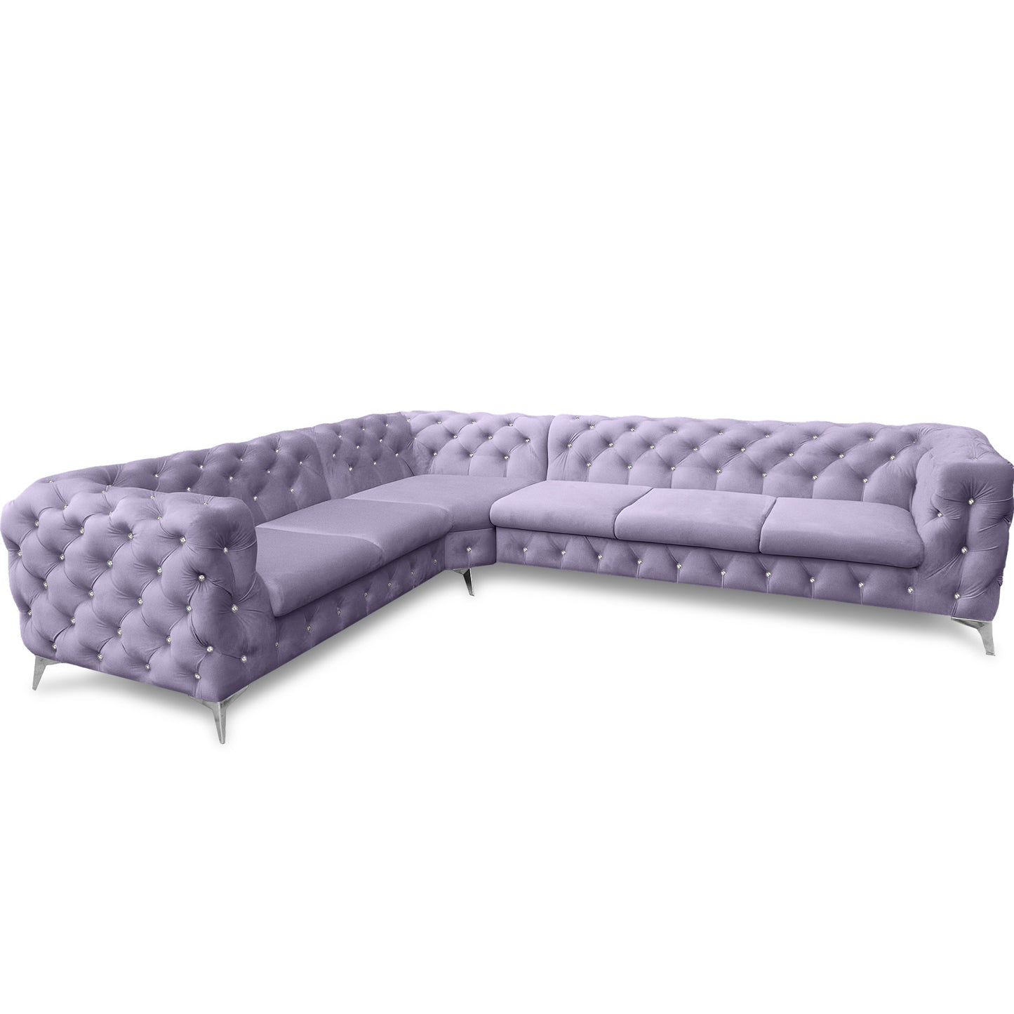 Chesterfield Ecksofa "Velvéria Royale" 323 x 262 cm | ELYFLAIR®