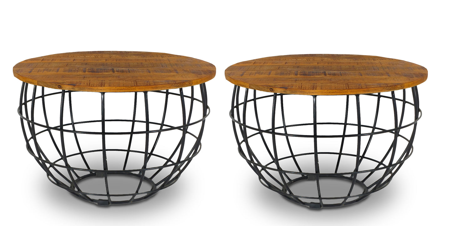 Couchtisch aus Massivholz | Beistelltisch Holz Rund Ø 50cm