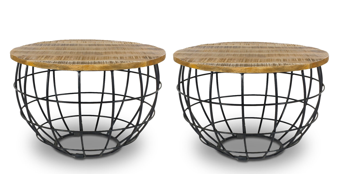 Couchtisch aus Massivholz | Beistelltisch Holz Rund Ø 50cm