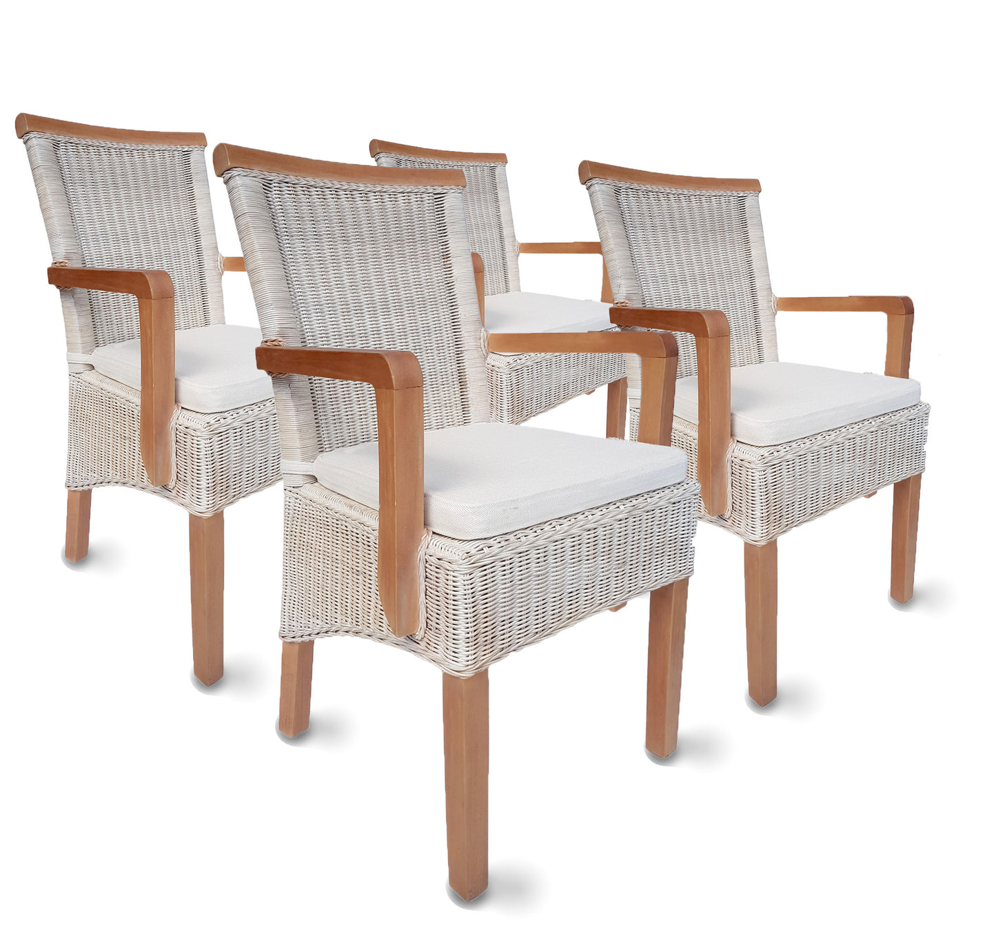 Rattan Esszimmerstuhl "Mirador" mit Armlehnen | ELYFLAIR®
