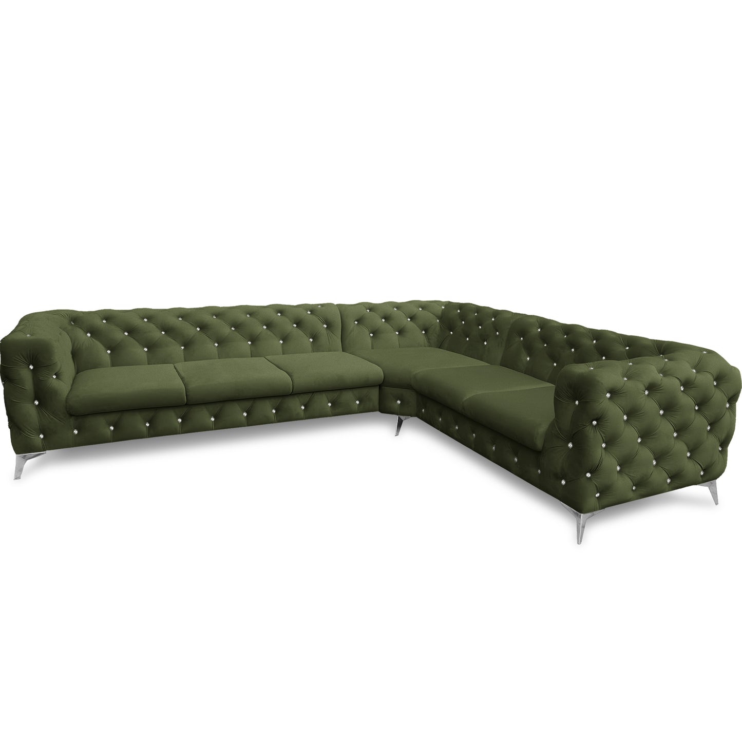 Chesterfield Ecksofa "Velvéria Royale" 323 x 262 cm | ELYFLAIR®