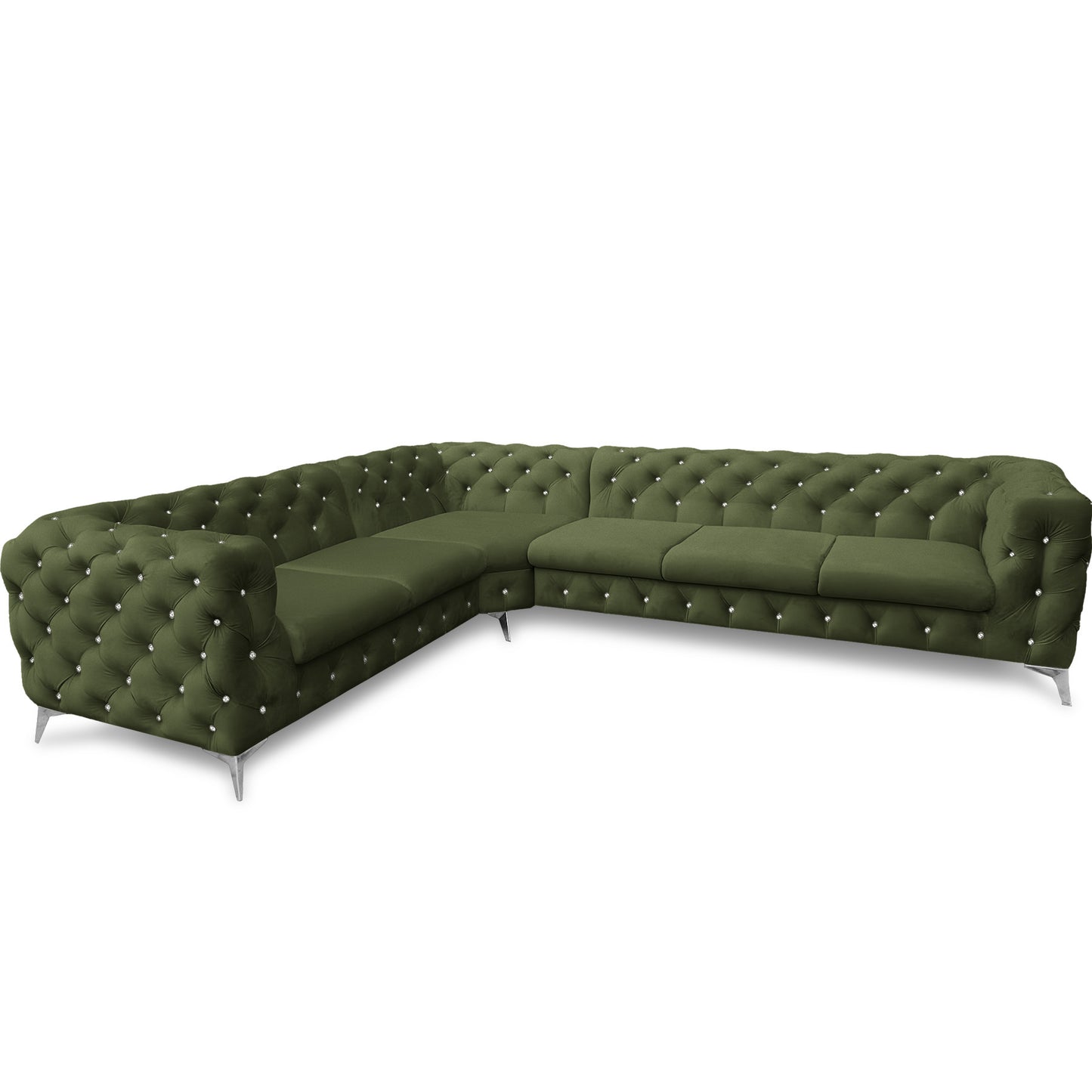 Chesterfield Ecksofa "Velvéria Royale" 323 x 262 cm | ELYFLAIR®