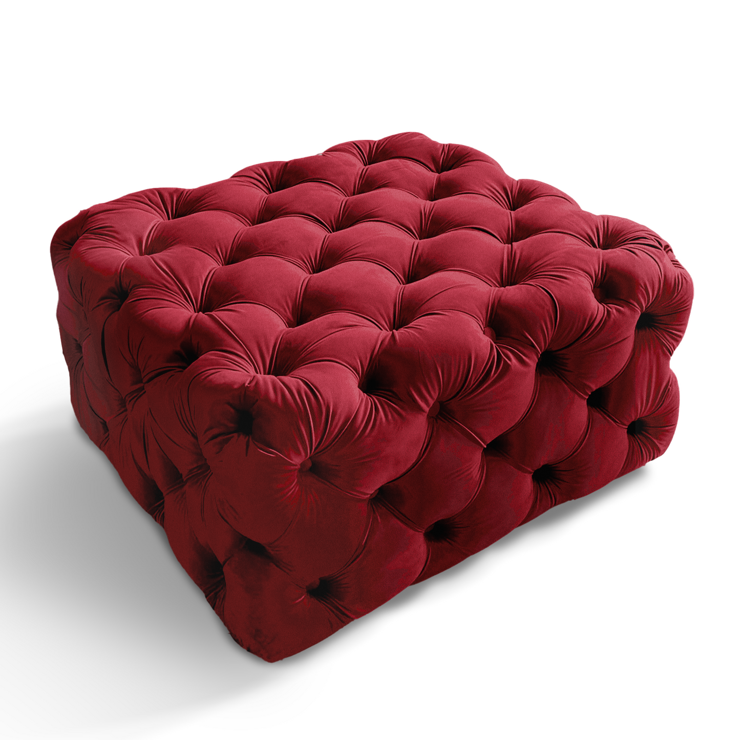 Chesterfield Hocker aus Samtstoff | ELYFLAIR®