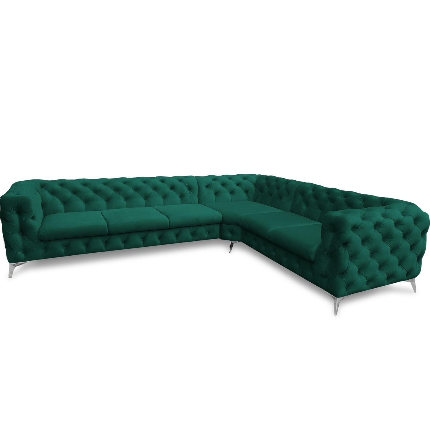 Chesterfield Ecksofa "Velvéria Royale" 323 x 262 cm | ELYFLAIR®