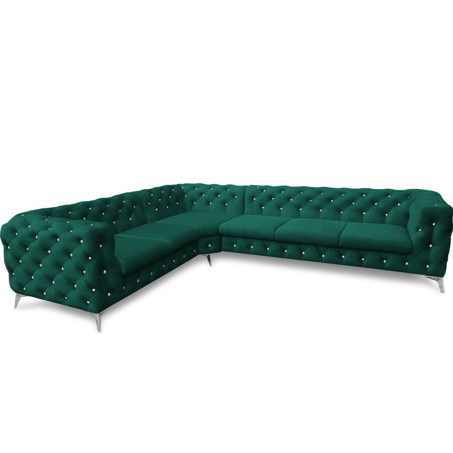 Chesterfield Ecksofa "Velvéria Royale" 323 x 262 cm | ELYFLAIR®