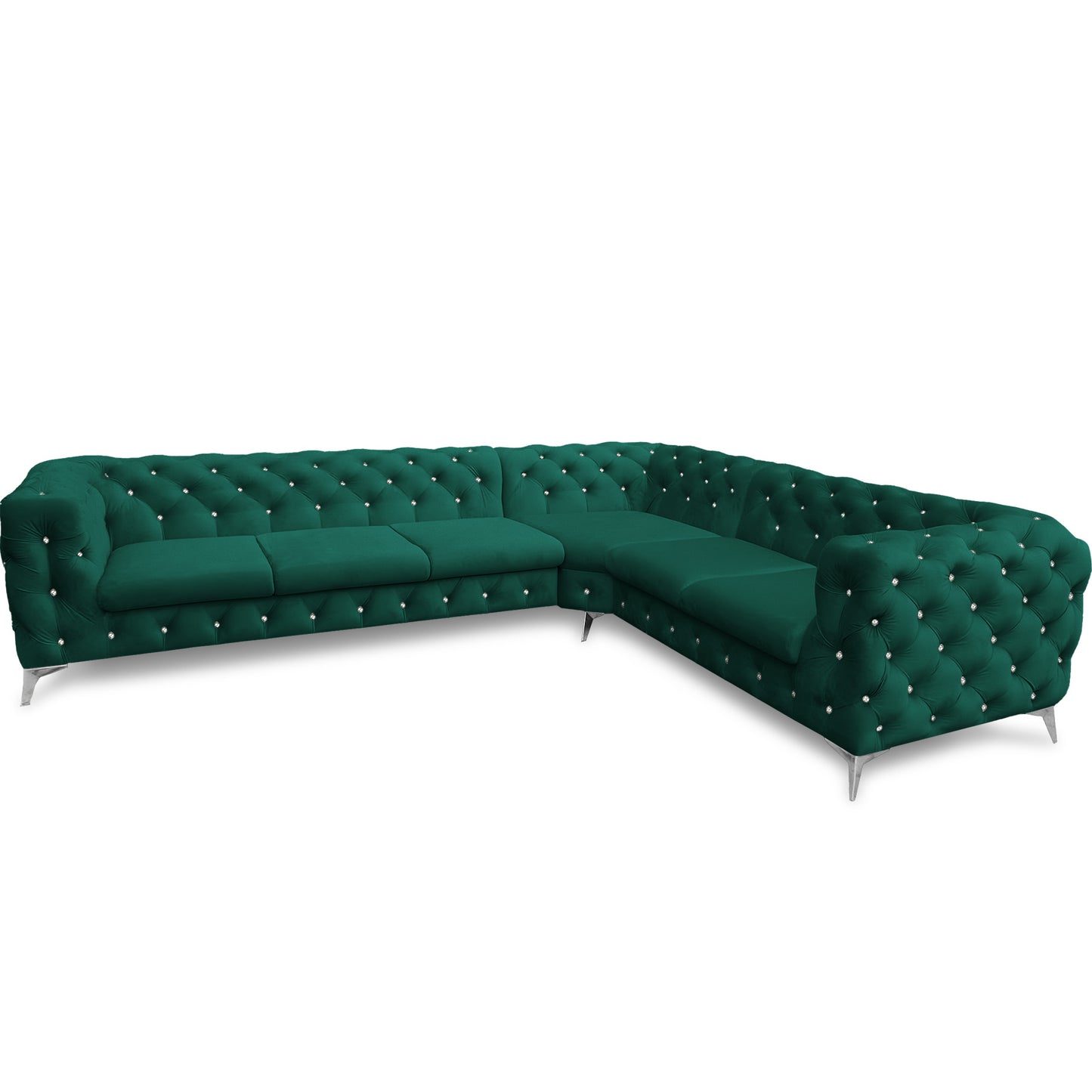 Chesterfield Ecksofa "Velvéria Royale" 323 x 262 cm | ELYFLAIR®