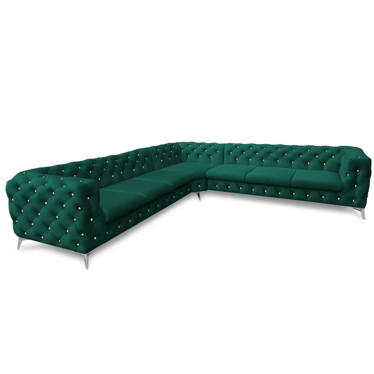 Chesterfield Ecksofa "Velvéria Royale" 323 x 323 cm | ELYFLAIR®