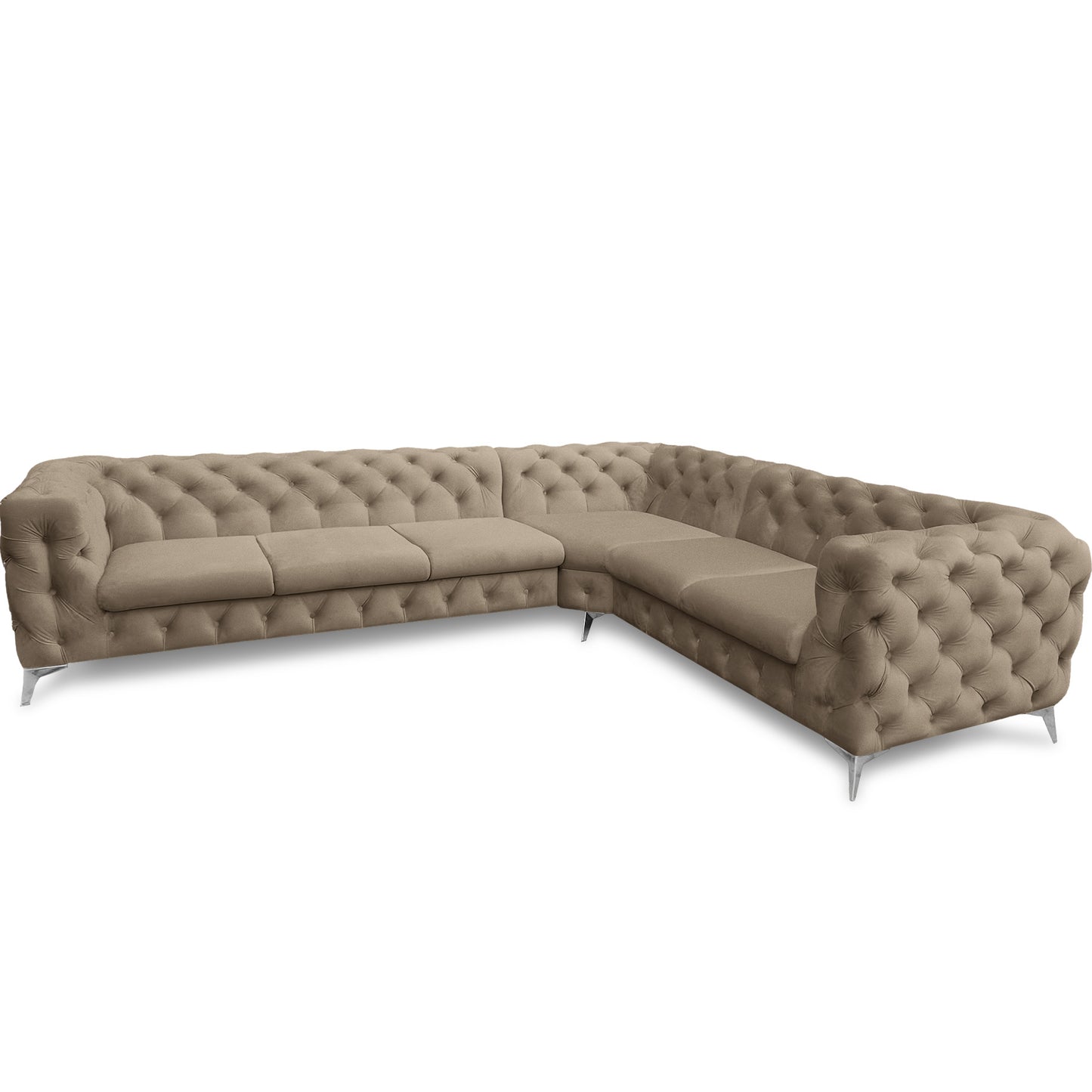 Chesterfield Ecksofa "Velvéria Royale" 323 x 262 cm | ELYFLAIR®