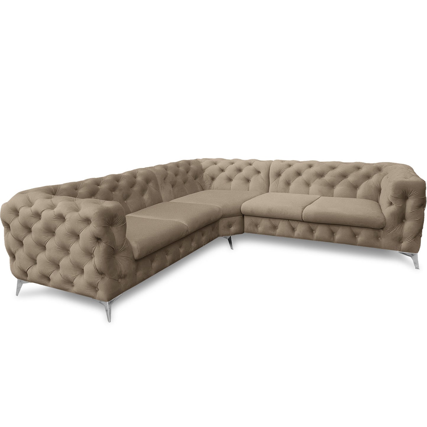 Chesterfield Ecksofa "Velvéria Royale" 262 x 262 cm | ELYFLAIR®