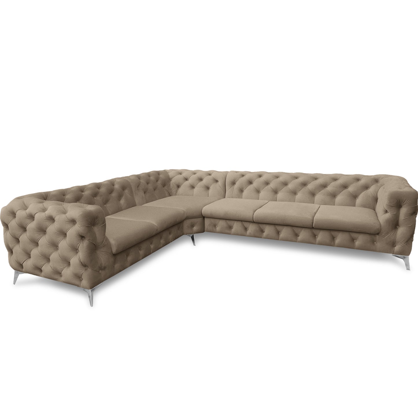Chesterfield Ecksofa "Velvéria Royale" 323 x 262 cm | ELYFLAIR®
