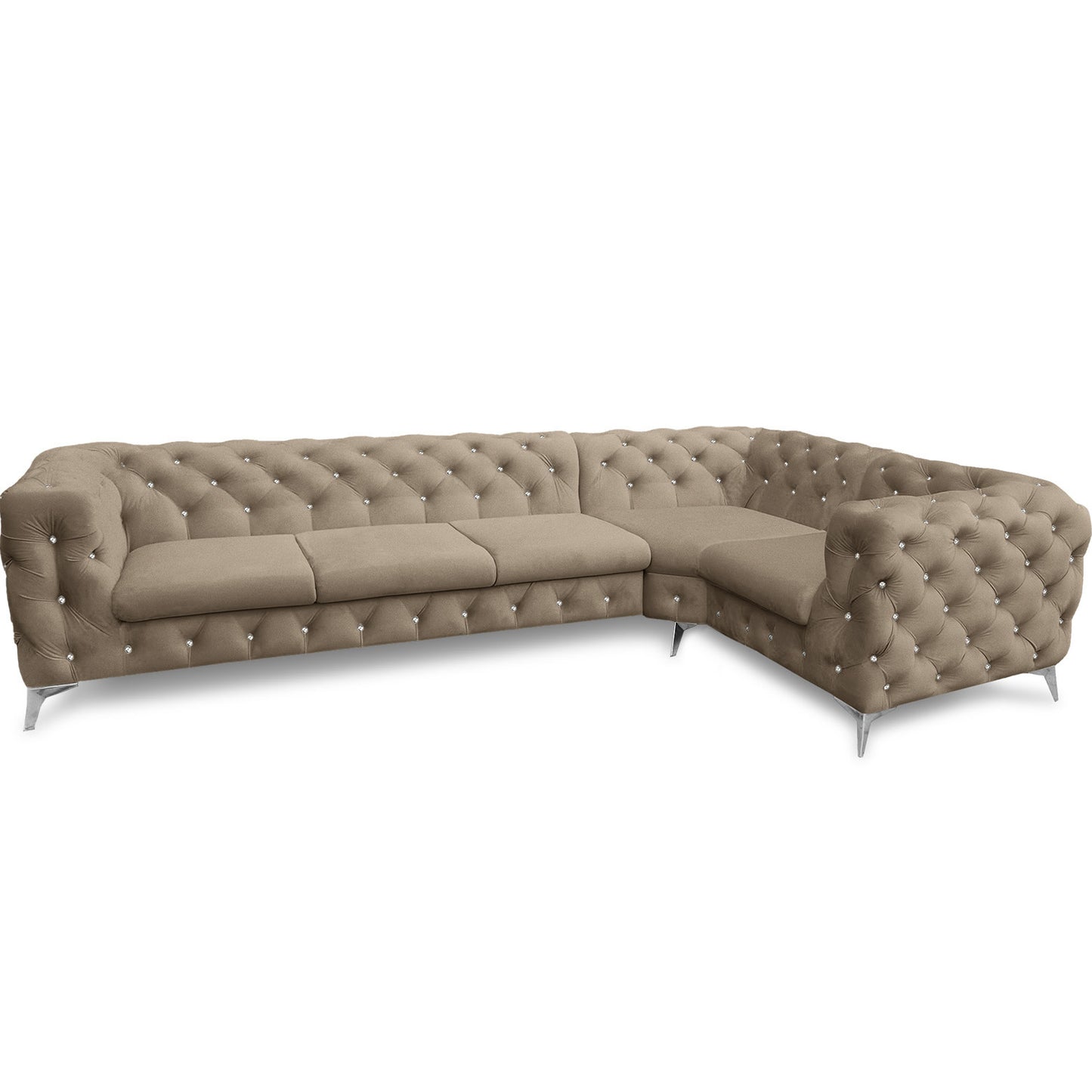 Chesterfield Ecksofa "Velvéria Royale" 323 x 202 cm | ELYFLAIR®