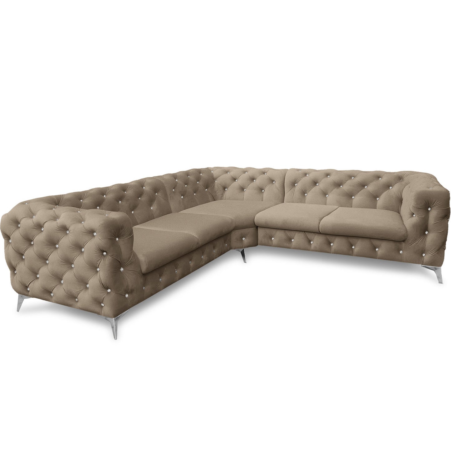 Chesterfield Ecksofa "Velvéria Royale" 262 x 262 cm | ELYFLAIR®