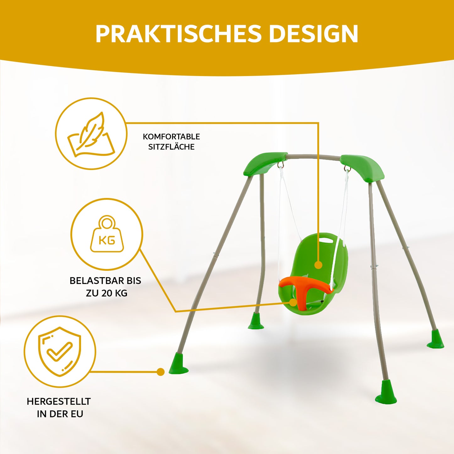 Babyschaukel mit Metallgestell | ELYFLAIR®