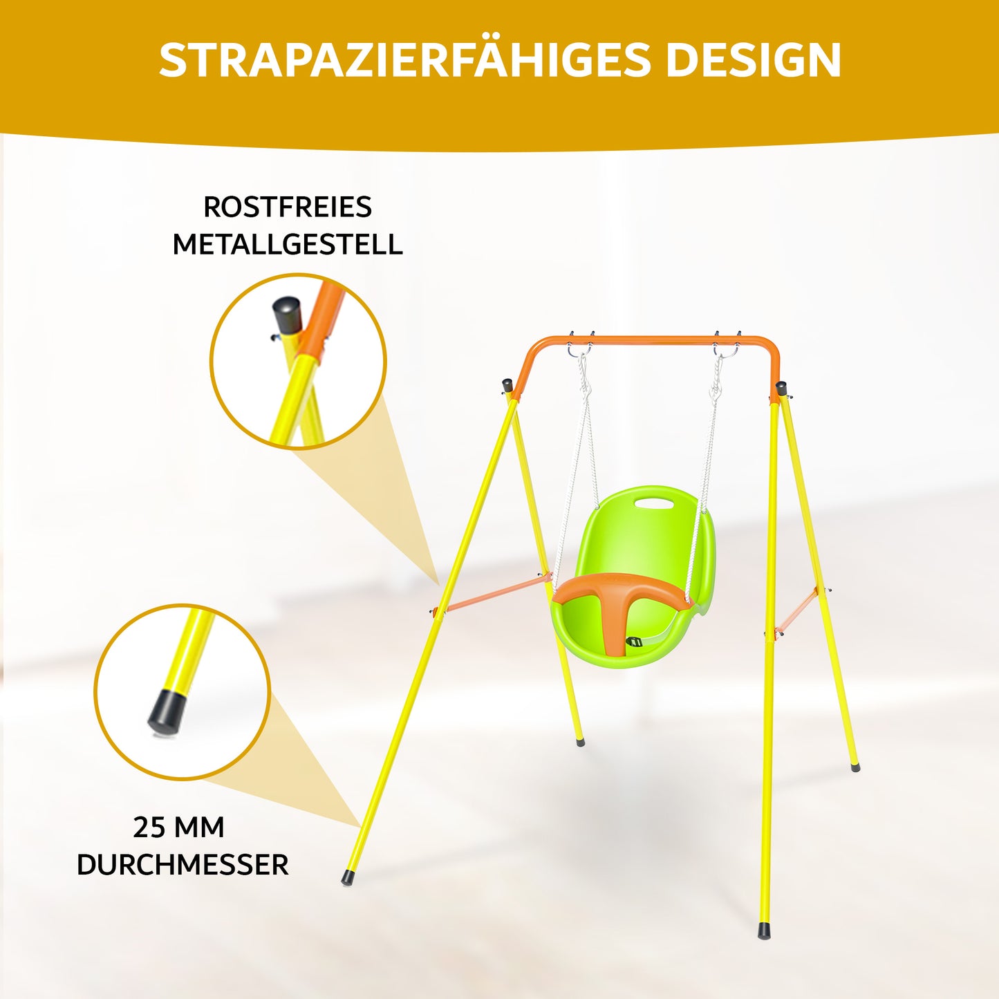 Babyschaukel mit Metallgestell | ELYFLAIR®