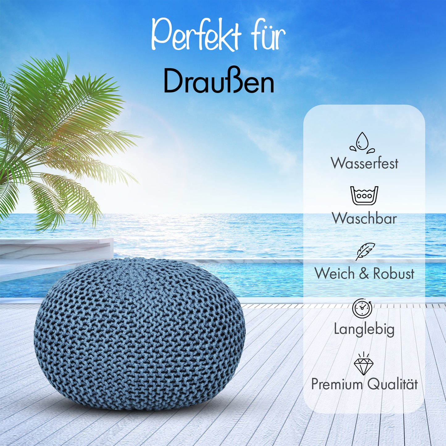 Neu: Premium Pouf Outdoor | ELYFLAIR®