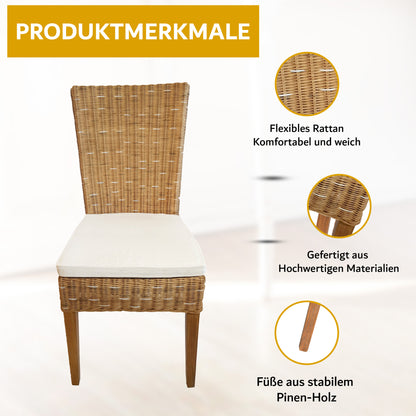 Rattan Esszimmerstuhl "Essentio" | ELYFLAIR®