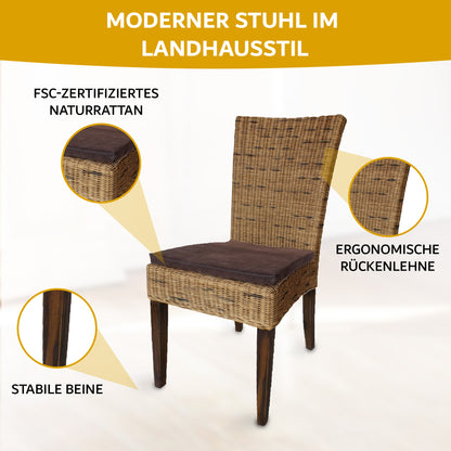 Rattan Esszimmerstuhl "Core" | ELYFLAIR®