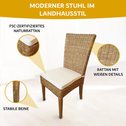 Rattan Esszimmerstuhl "Essentio" | ELYFLAIR®