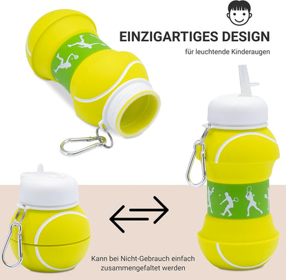 Trinkflasche Kinder | Faltbare Sportflasche | Spülmaschinenfest