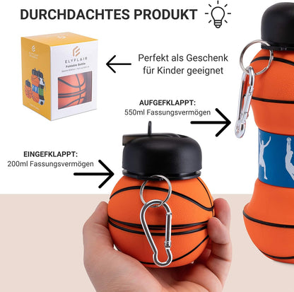 Trinkflasche Kinder | Faltbare Sportflasche | Spülmaschinenfest