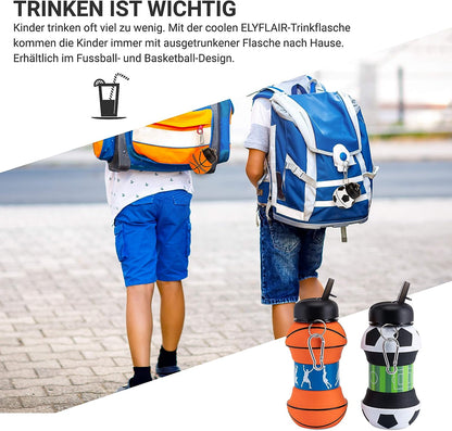 Trinkflasche Kinder | Faltbare Sportflasche | Spülmaschinenfest