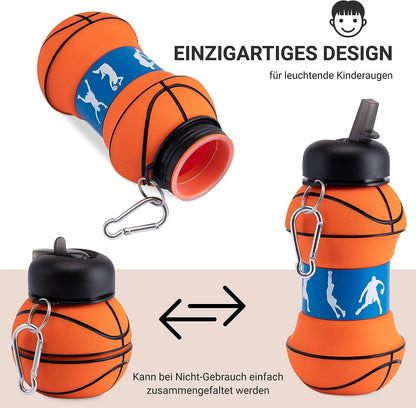 Trinkflasche Kinder | Faltbare Sportflasche | Spülmaschinenfest