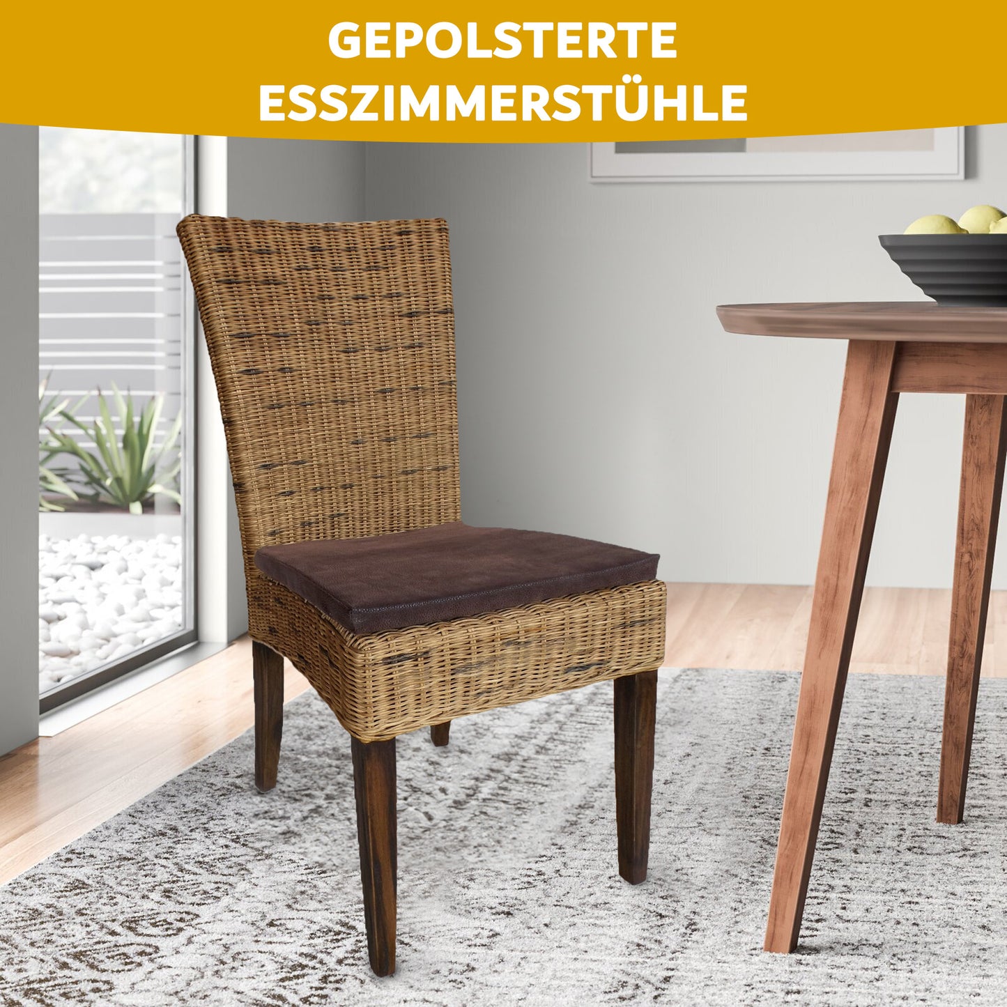 Rattan Esszimmerstuhl "Core" | ELYFLAIR®