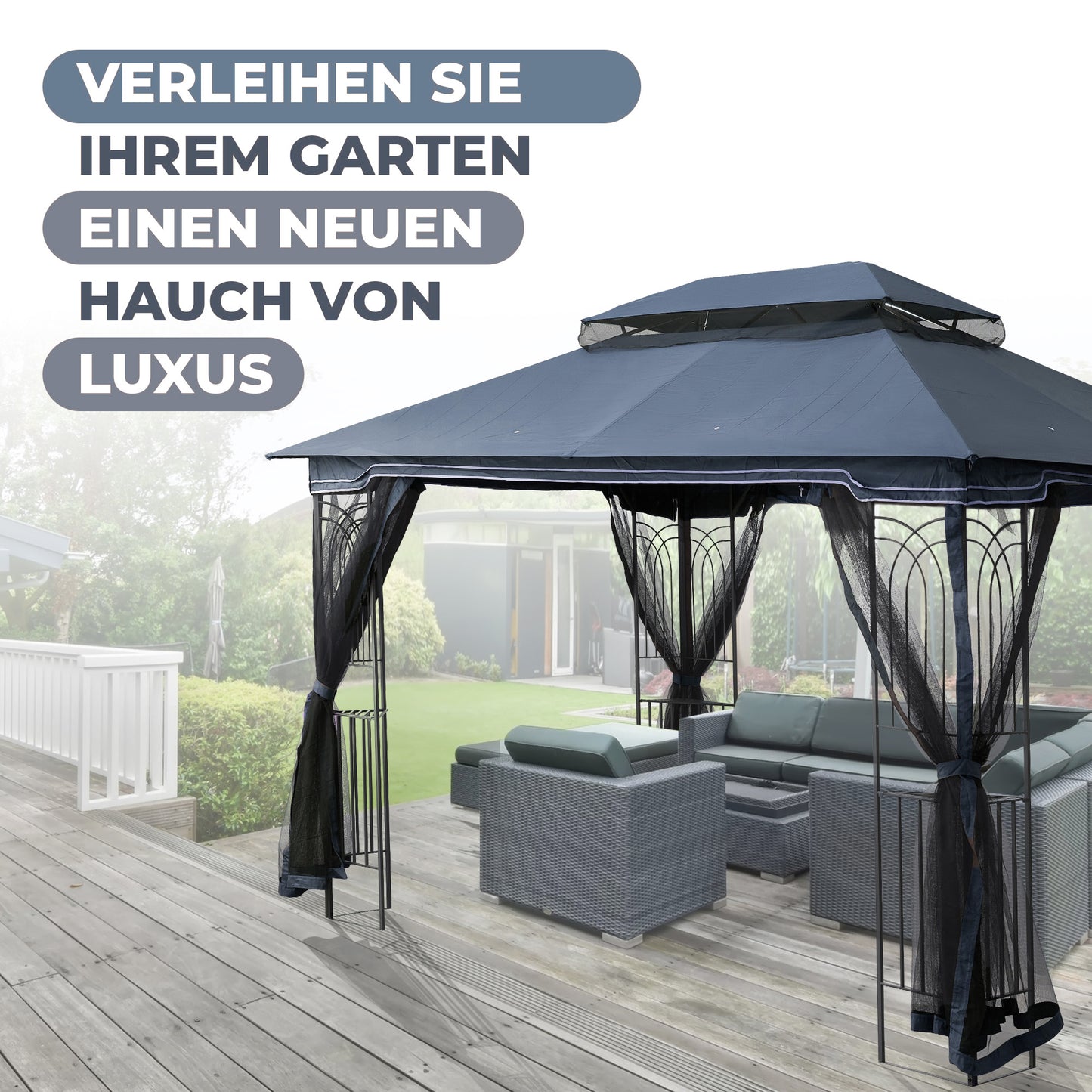 Gartenpavillon Wasserdicht | Wasserabweisend und Langlebig