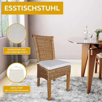 Rattan Esszimmerstuhl "Arvion" | ELYFLAIR®