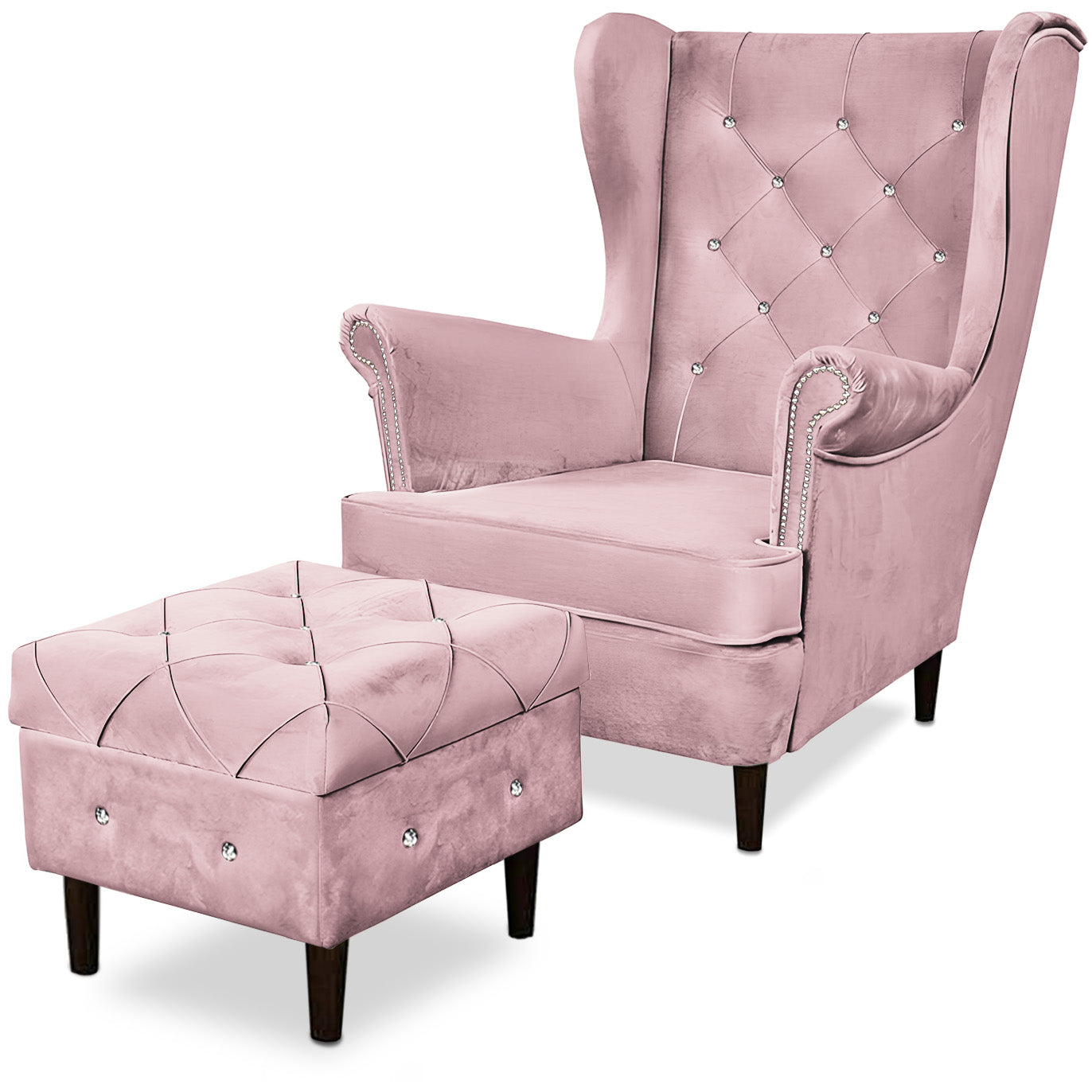 Aventis Sessel mit Hocker Rosa