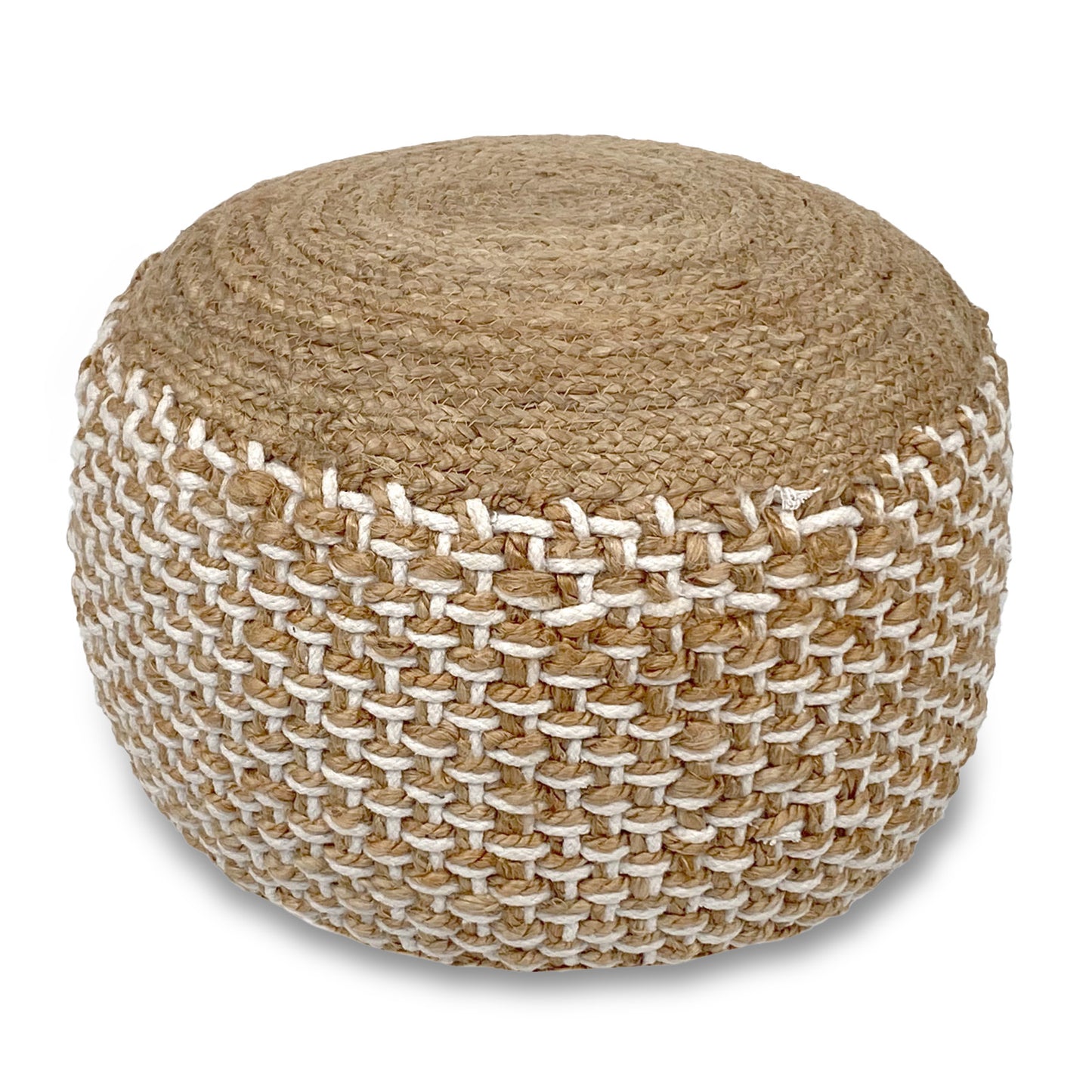 Hangeknüpfter Jute-Hocker | ELYFLAIR®