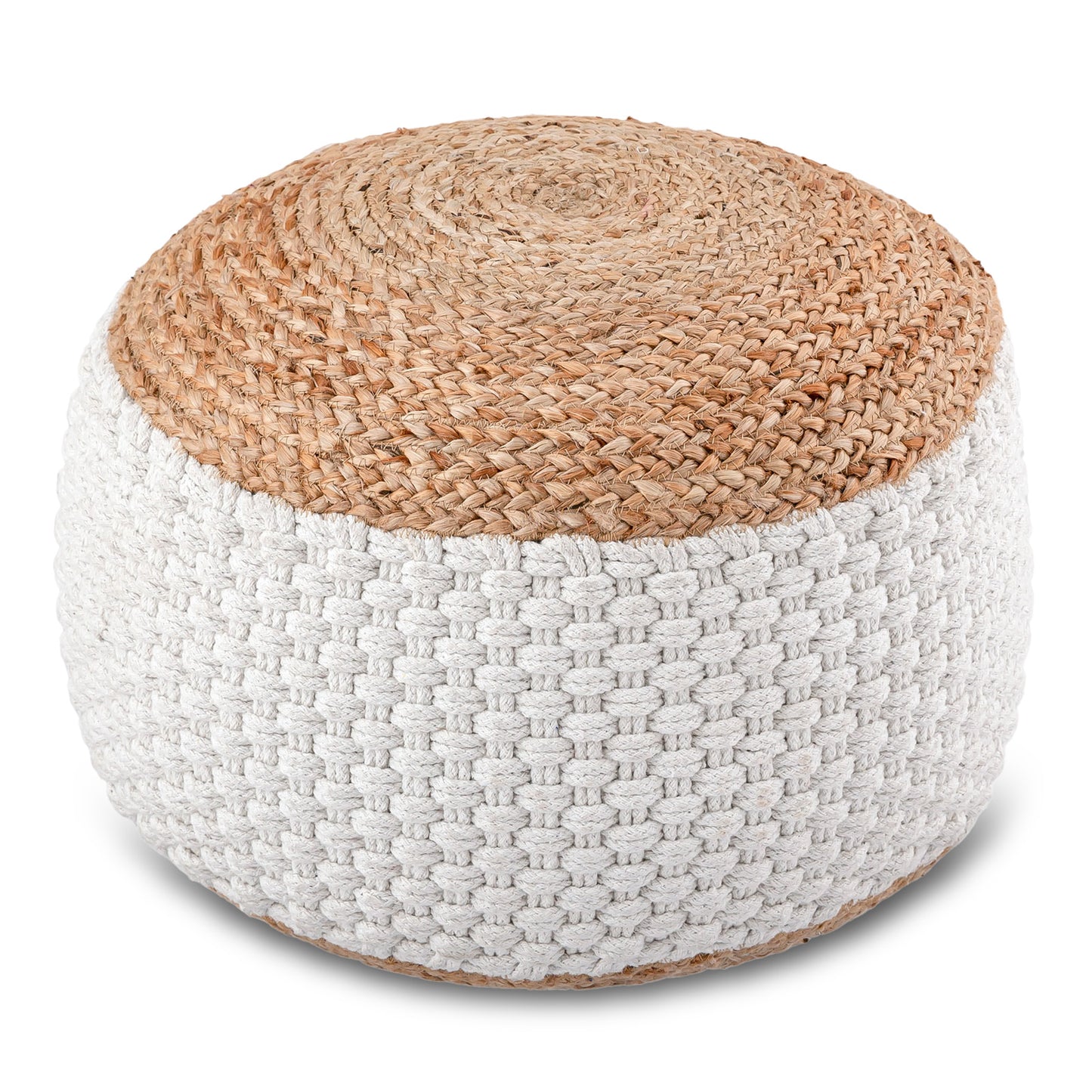 Hangeknüpfter Jute-Hocker | ELYFLAIR®