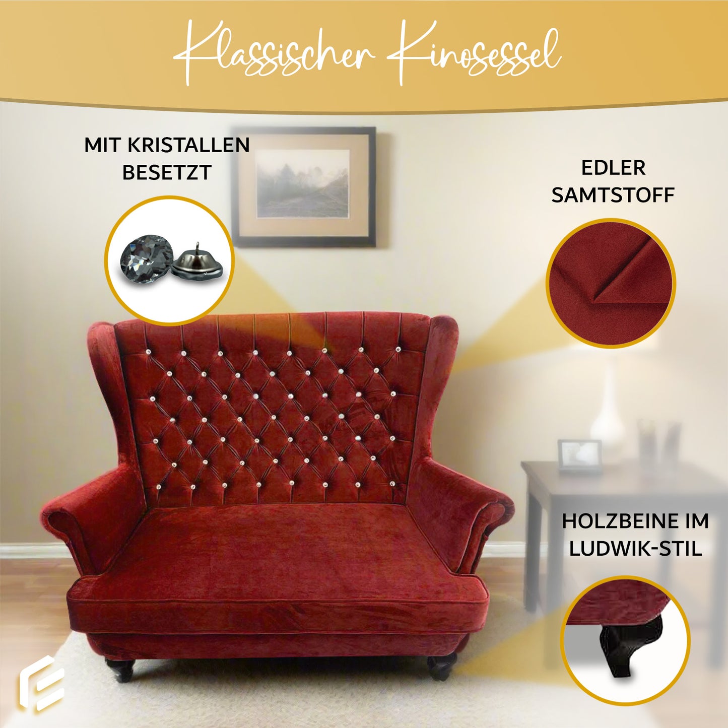 2er Ohrensessel "DuoLounge" - ELYFLAIR®