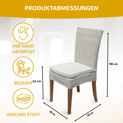 Rattan Esszimmerstuhl "Primo" | ELYFLAIR®