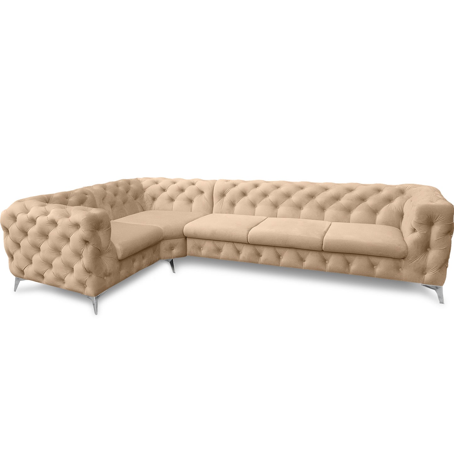 Chesterfield Ecksofa "Velvéria Royale" 323 x 202 cm | ELYFLAIR®