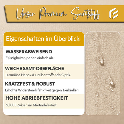 Aventis Sessel mit Hocker Beige