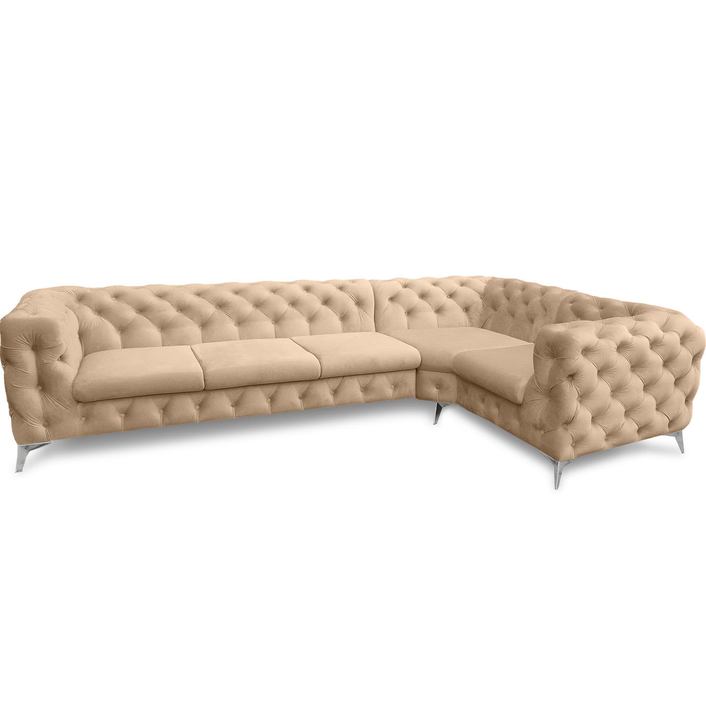 Chesterfield Ecksofa "Velvéria Royale" 323 x 202 cm | ELYFLAIR®