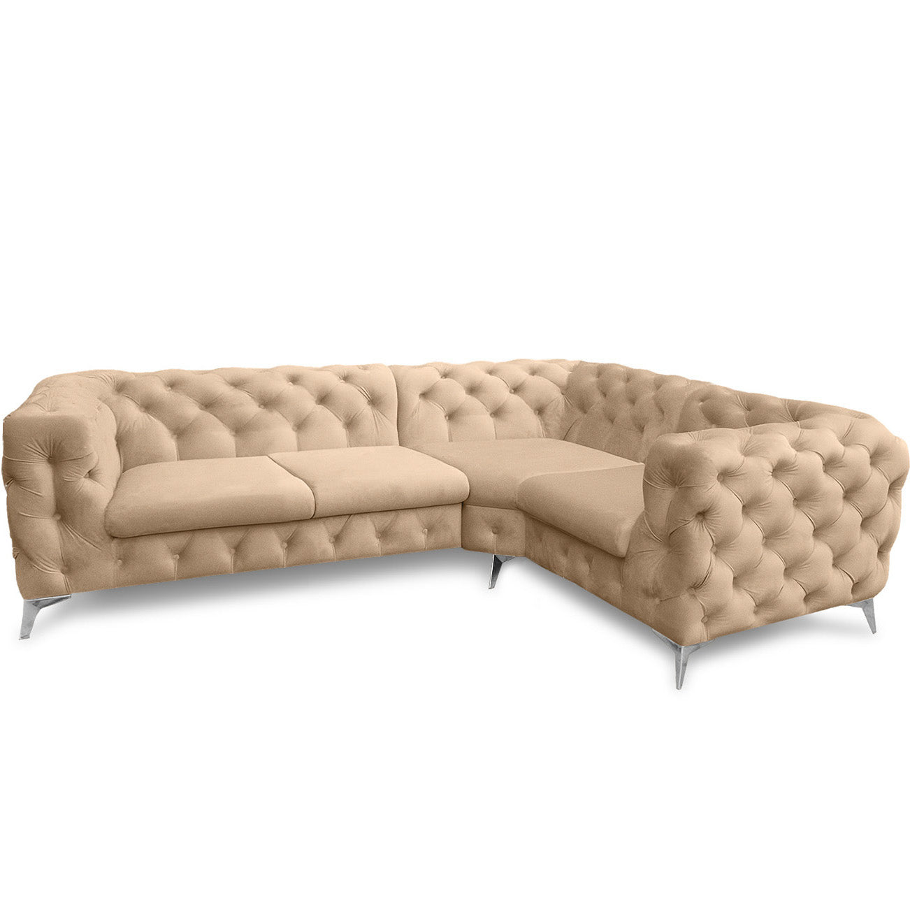 Chesterfield Ecksofa "Velvéria Royale" 262 x 202 cm | ELYFLAIR®