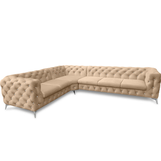 Chesterfield Ecksofa "Velvéria Royale" 323 x 262 cm | ELYFLAIR®